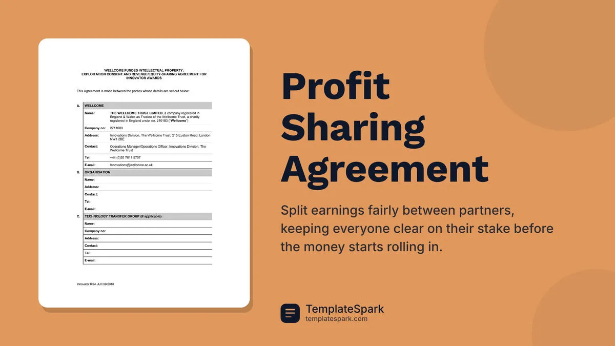 Profit Sharing Agreement Profit Sharing Agreement