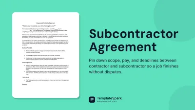 Subcontractor Agreement