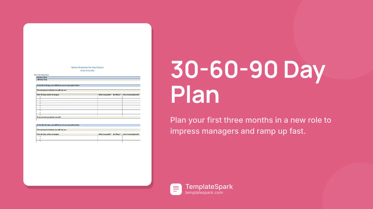 30-60-90 Day Plan 30-60-90 Day Plan