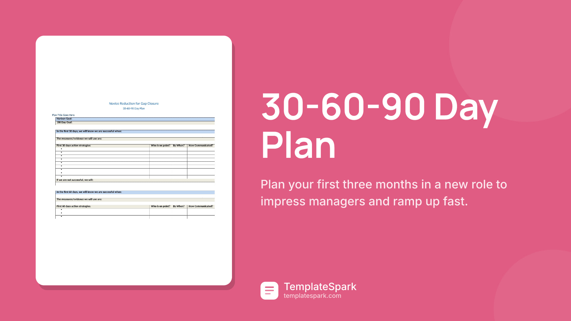 30-60-90 Day Plan