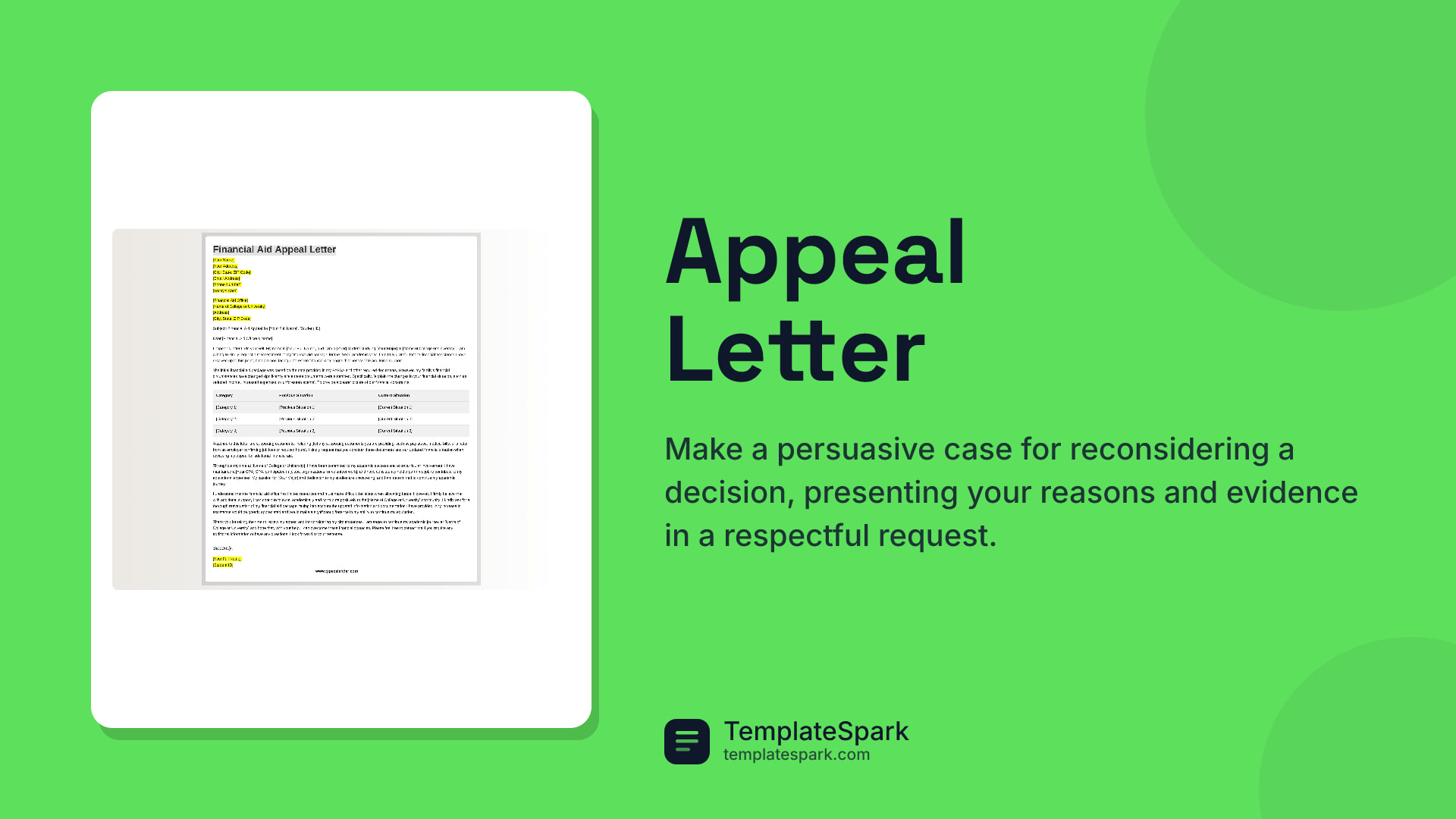 Appeal Letter