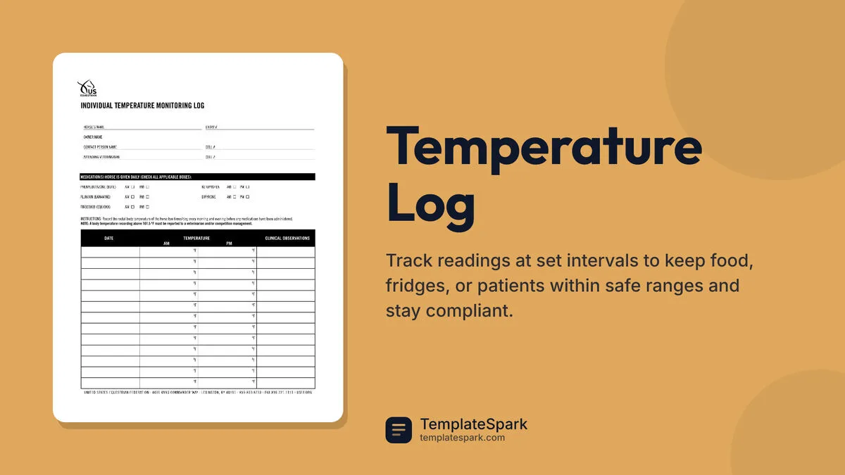Temperature Log Temperature Log
