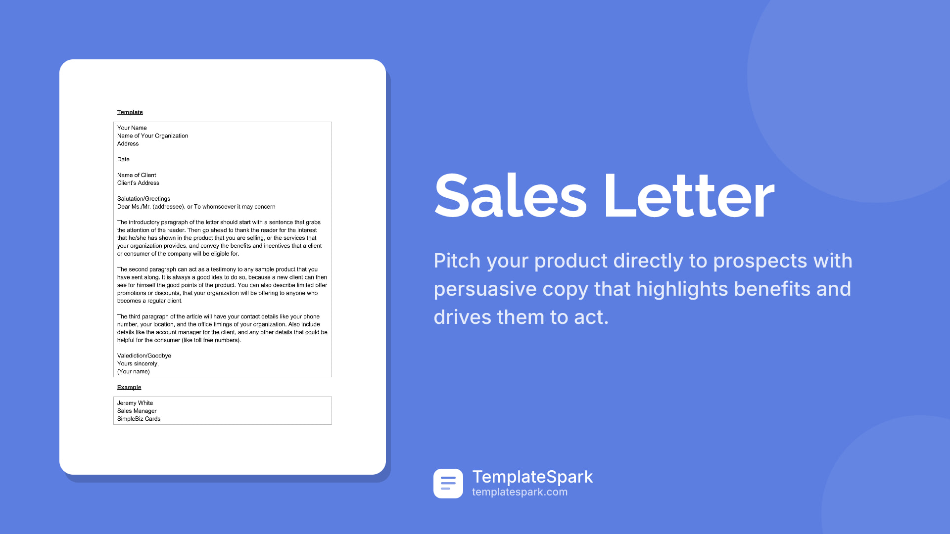 Sales Letter