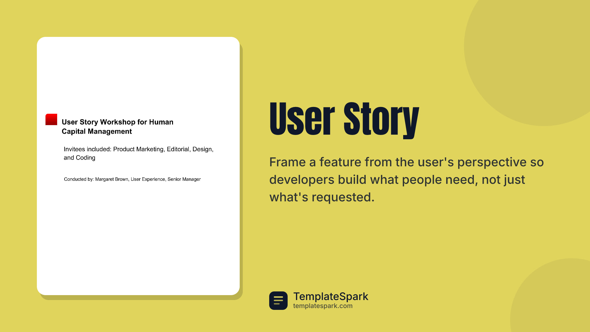 User Story preview