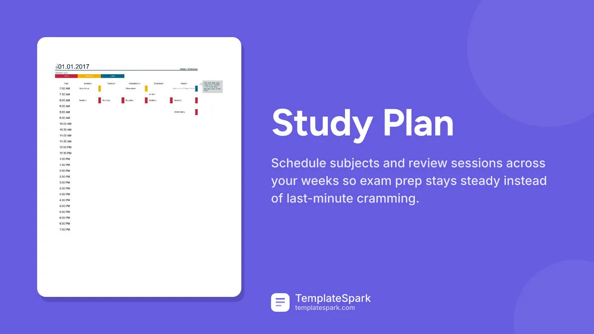 Study Plan Study Plan
