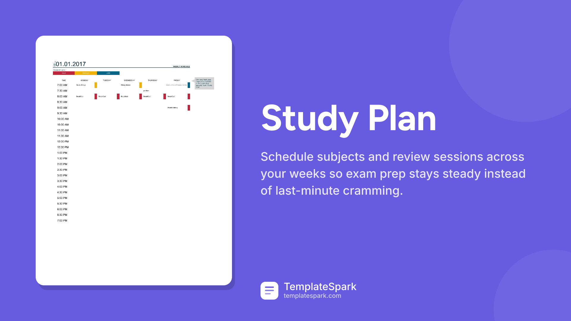 Study Plan preview