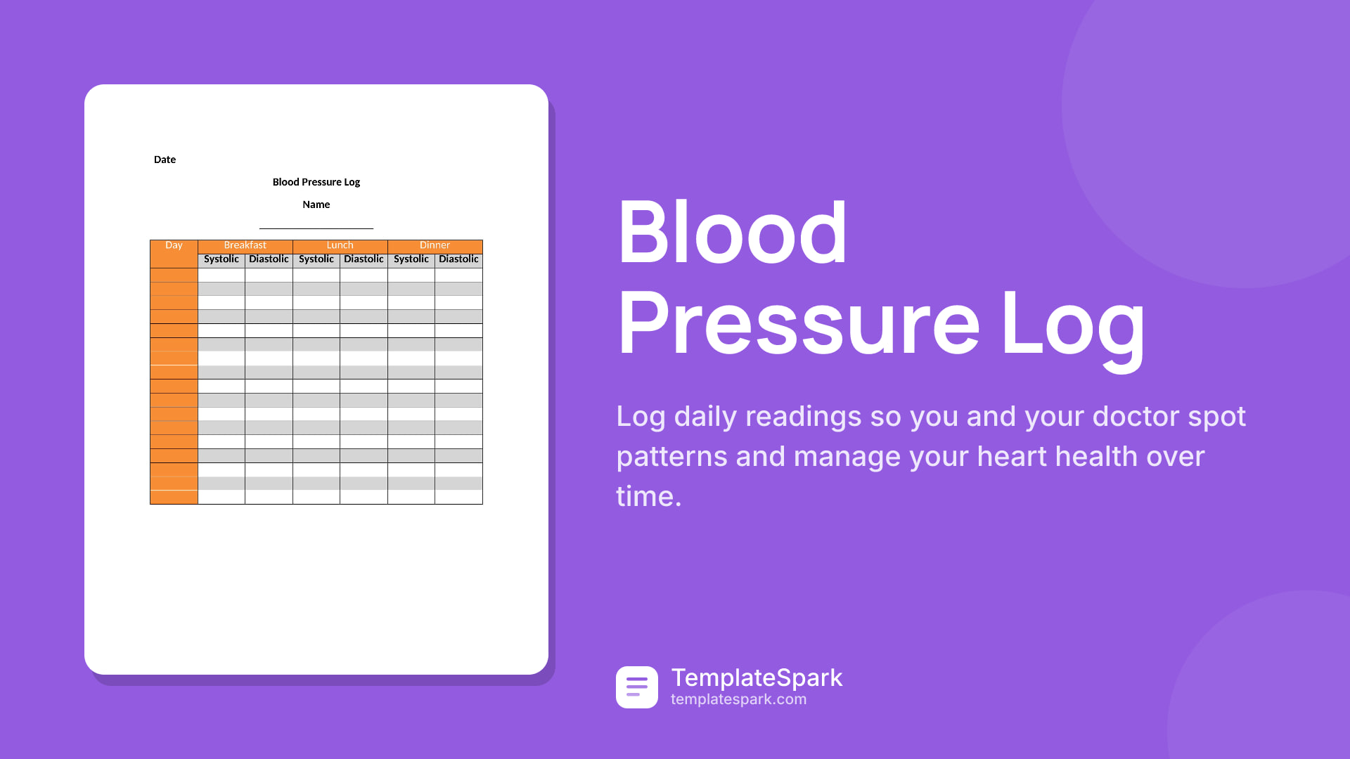 Blood Pressure Log