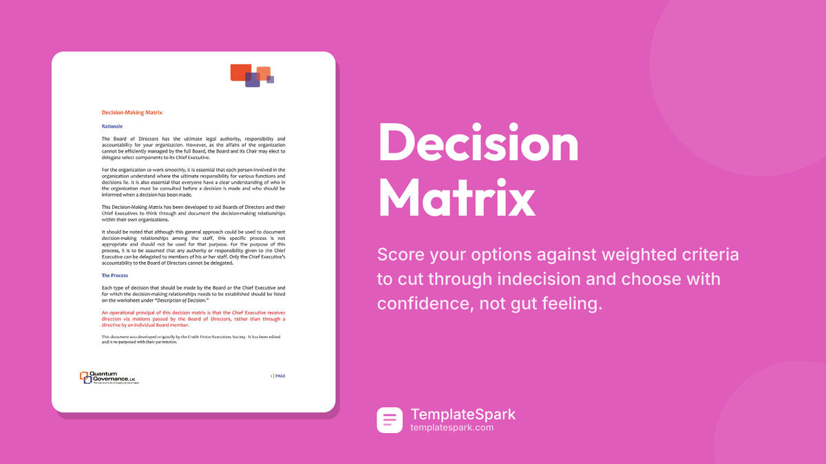 Decision Matrix