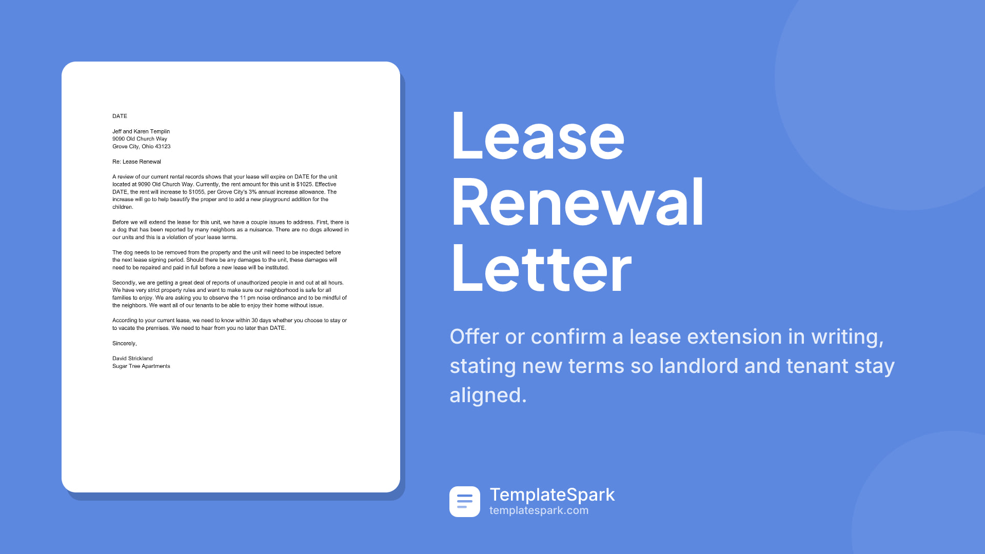 Lease Renewal Letter