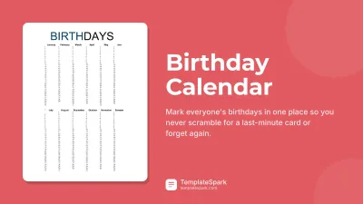 Birthday Calendar
