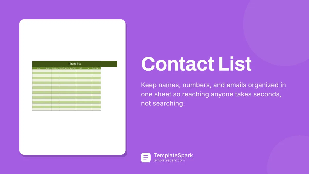 Contact List Contact List