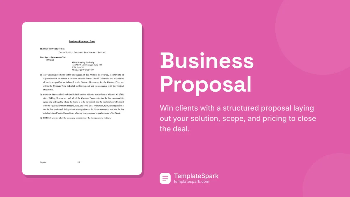 Business Proposal Business Proposal