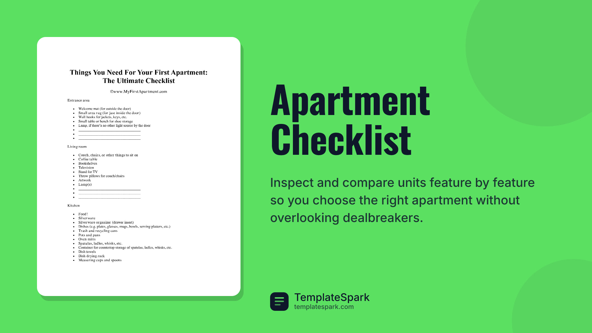 Apartment Checklist