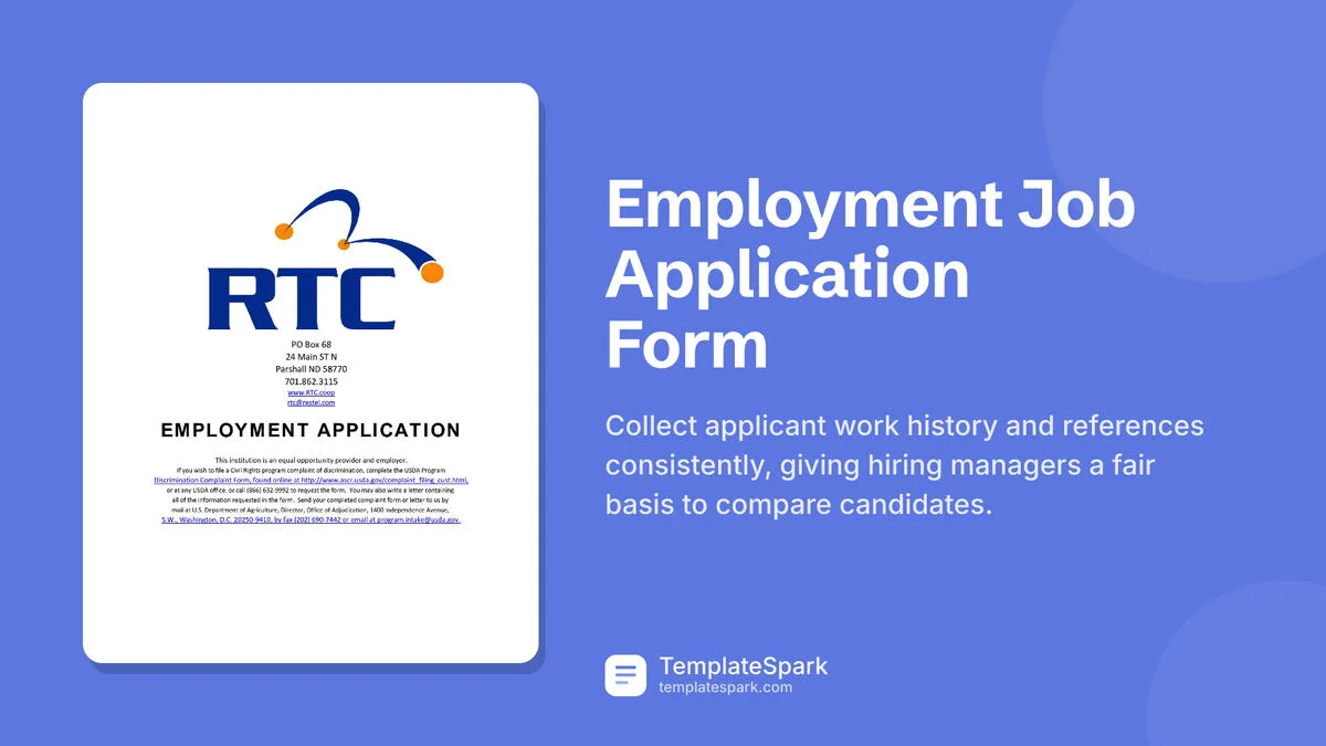 Employment Job Application Form Employment Job Application Form