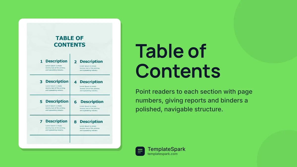 Table of Contents Table of Contents