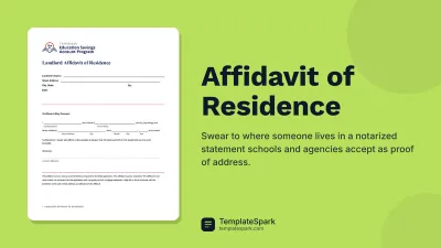 Affidavit of Residence