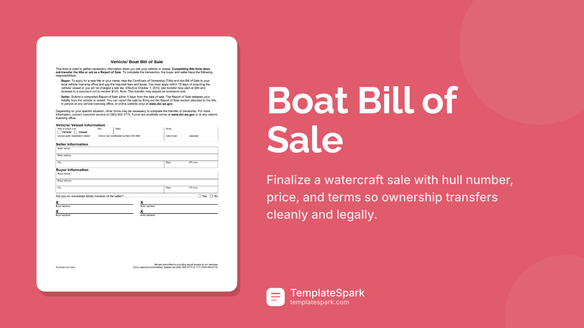 Boat Bill of Sale