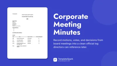 Corporate Meeting Minutes