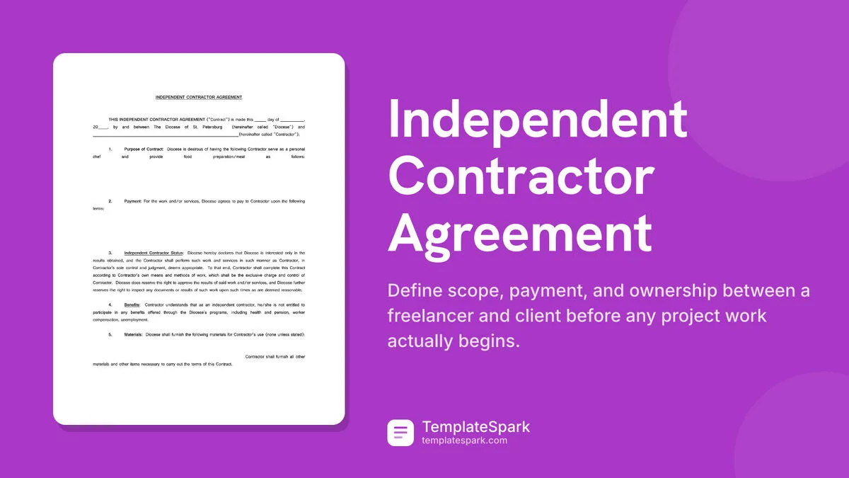 Independent Contractor Agreement Independent Contractor Agreement