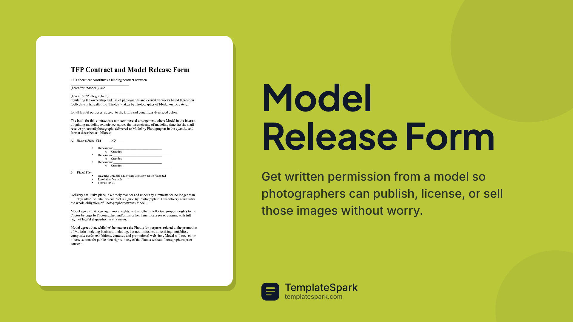 Model Release Form preview