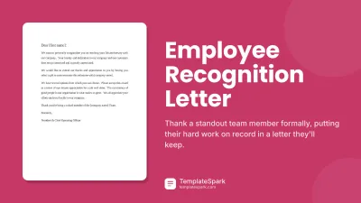 Employee Recognition Letter