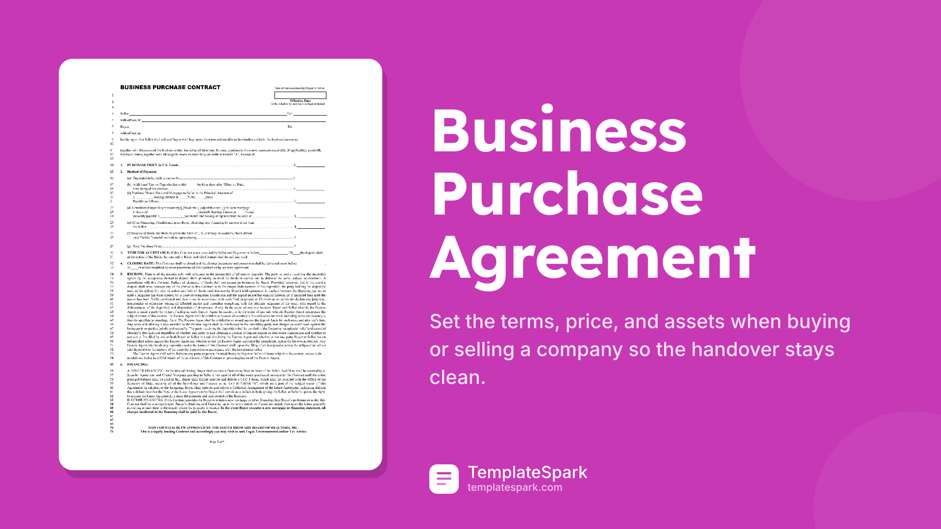 Business Purchase Agreement