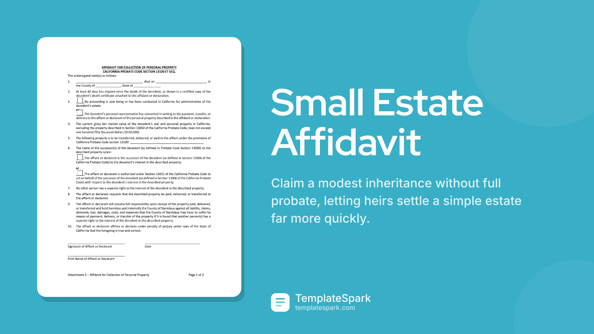 Small Estate Affidavit