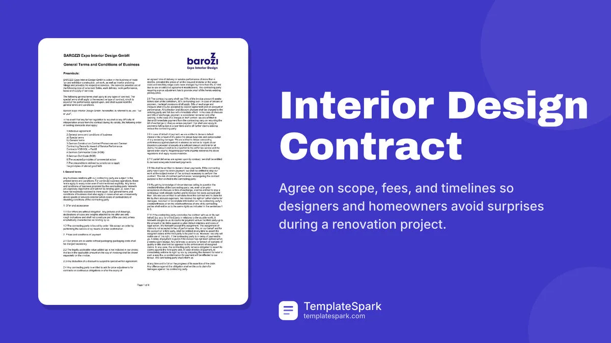 Interior Design Contract Interior Design Contract