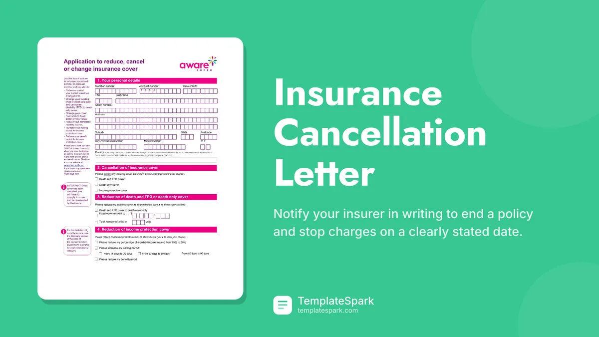 Insurance Cancellation Letter Insurance Cancellation Letter