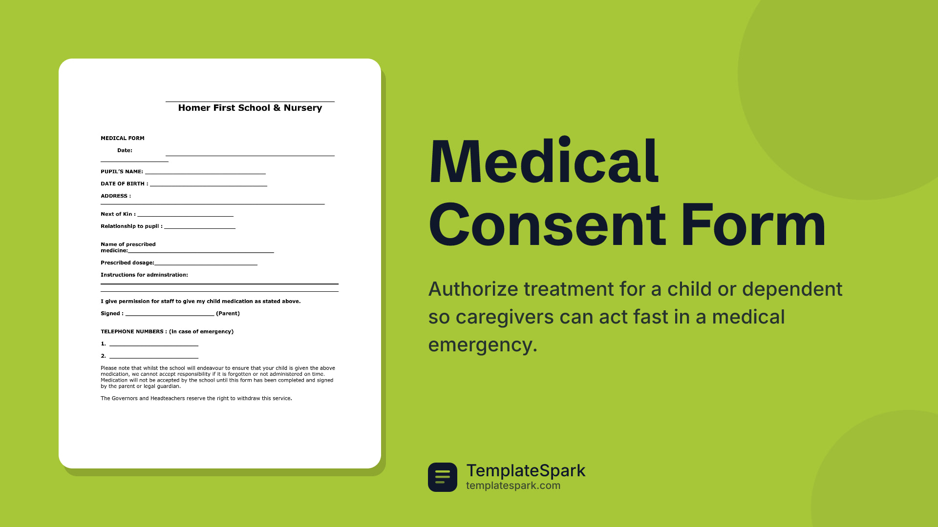 Medical Consent Form preview