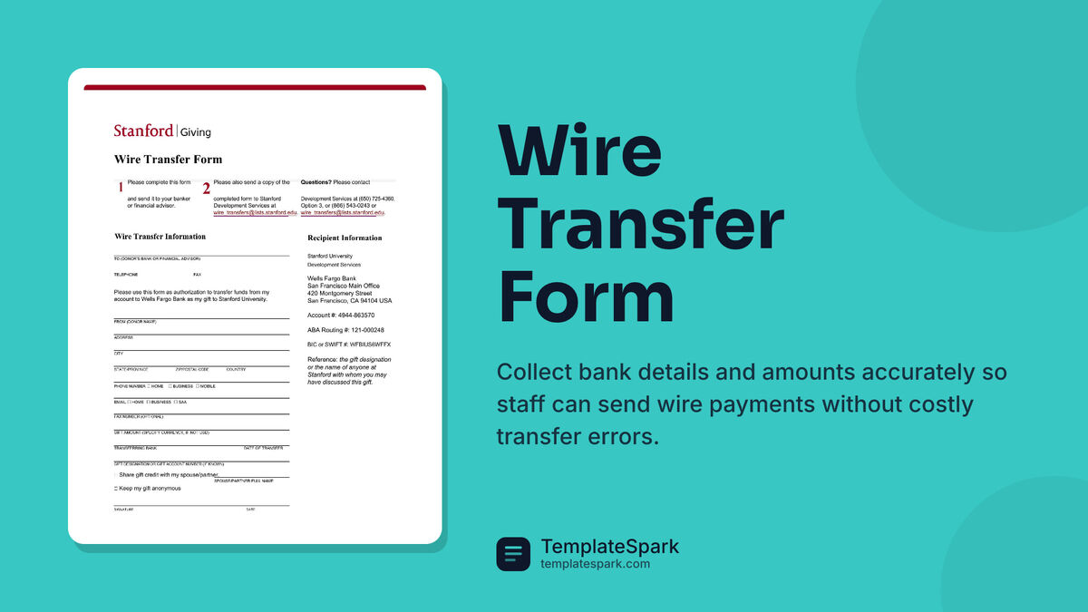 Wire Transfer Form