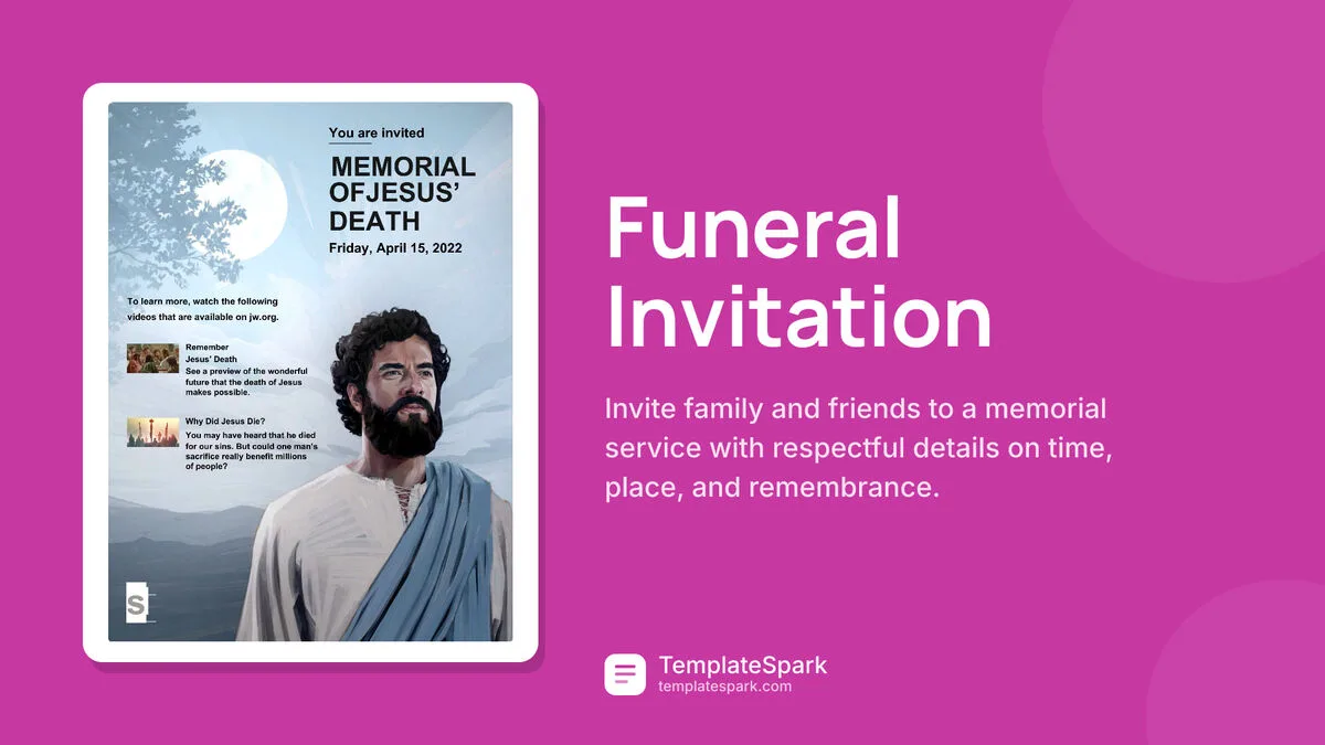 Funeral Invitation Funeral Invitation