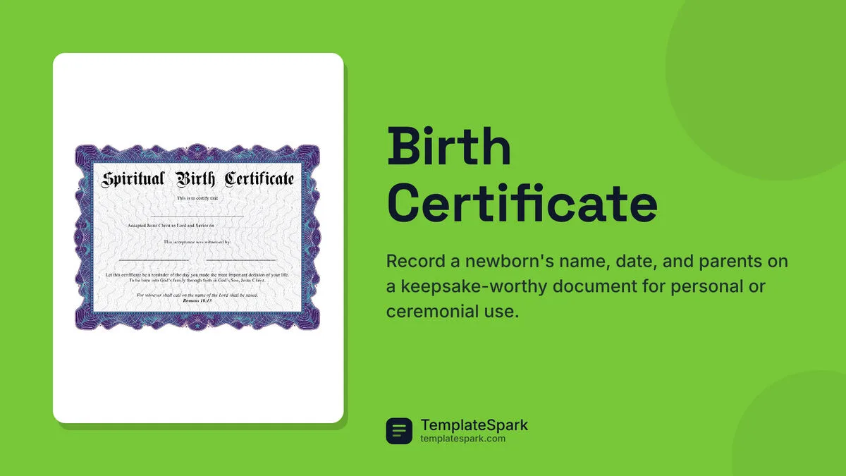 Birth Certificate Birth Certificate