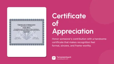 Certificate of Appreciation