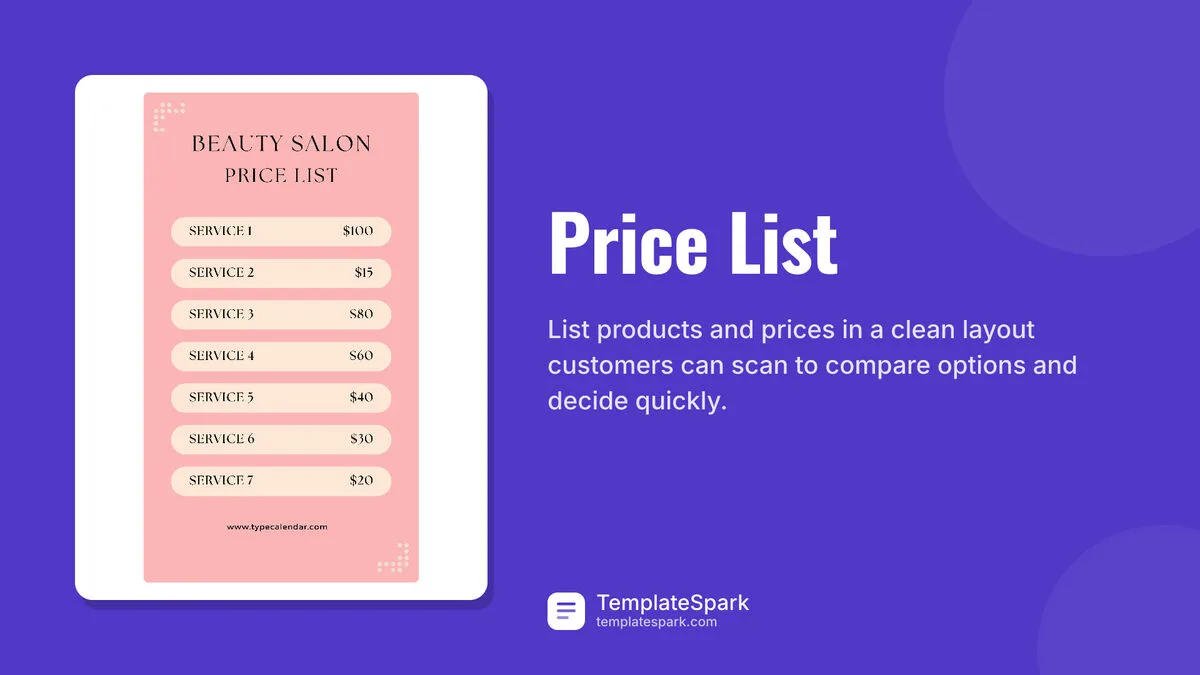 Price List Price List