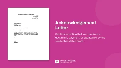 Acknowledgement Letter