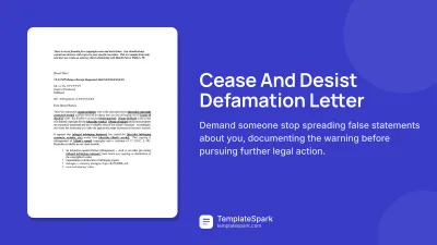 Cease And Desist Defamation Letter