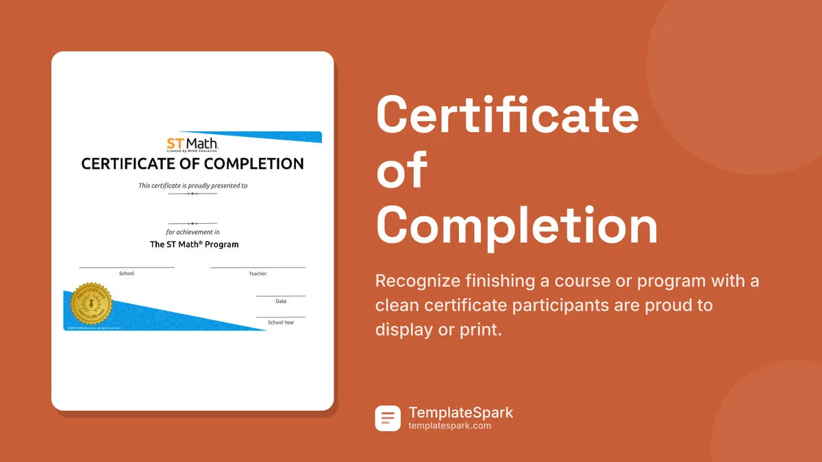 Certificate of Completion Certificate of Completion