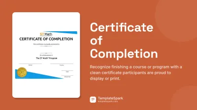 Certificate of Completion