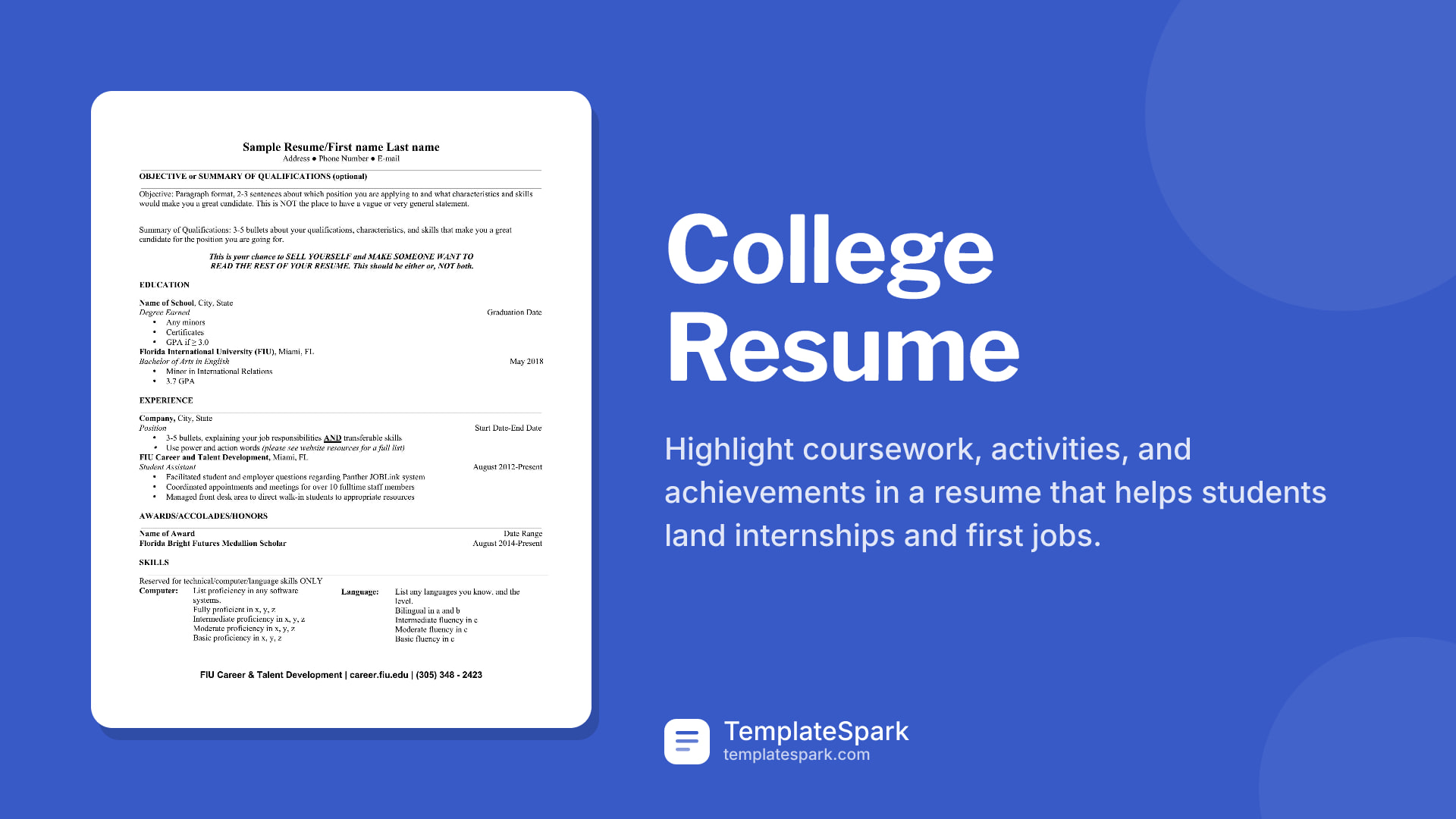 College Resume