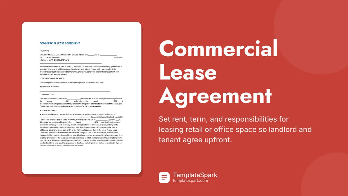 Commercial Lease Agreement Commercial Lease Agreement
