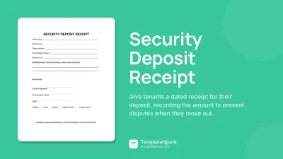 Security Deposit Receipt