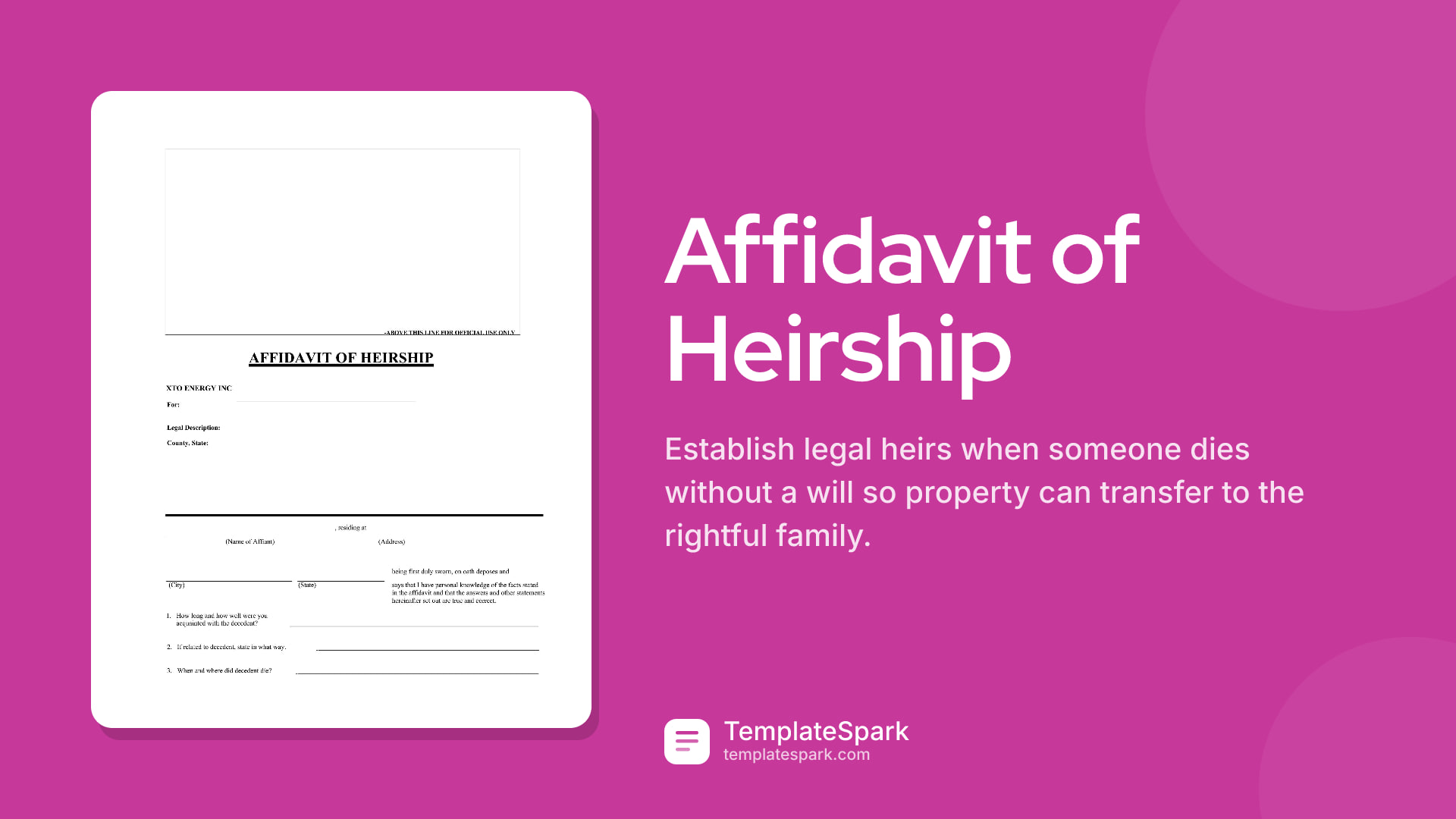 Affidavit of Heirship