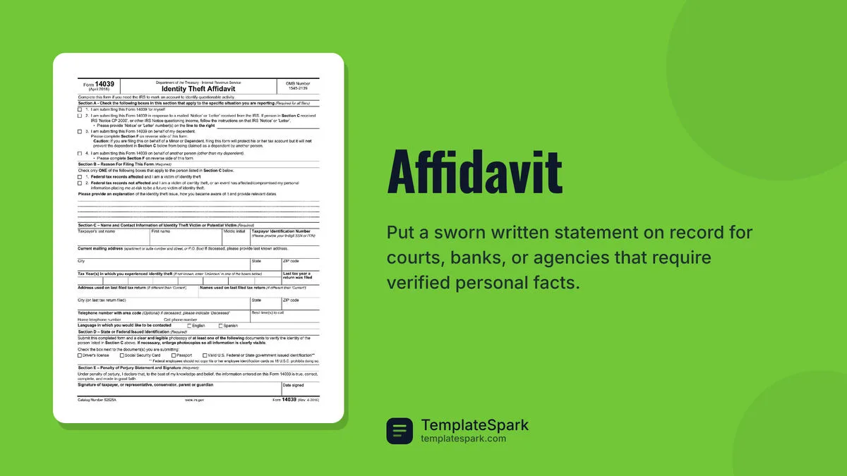 Affidavit Affidavit