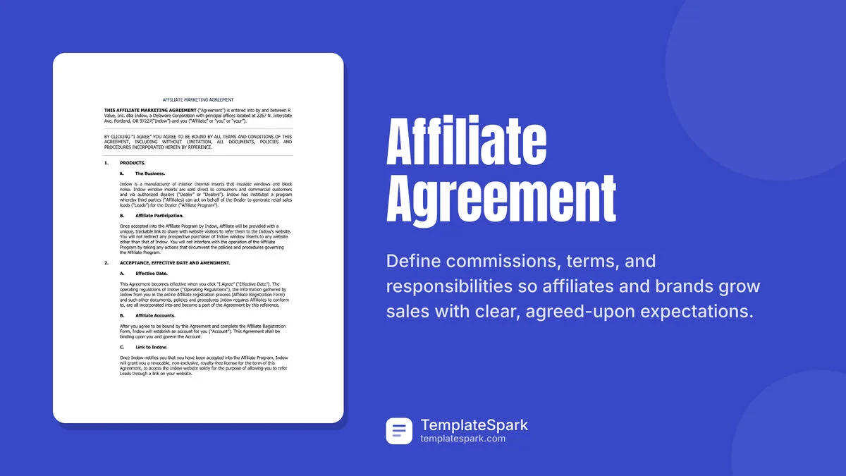 Affiliate Agreement Affiliate Agreement