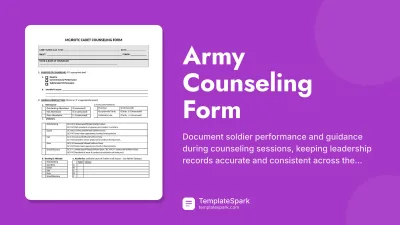 Army Counseling Form