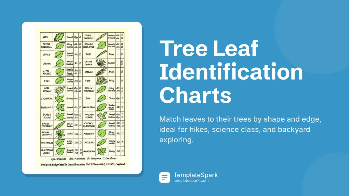 Tree Leaf Identification Charts Tree Leaf Identification Charts