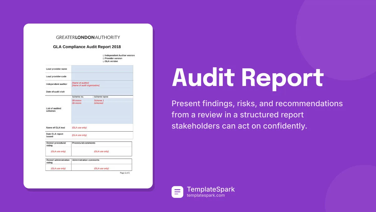 Audit Report Audit Report