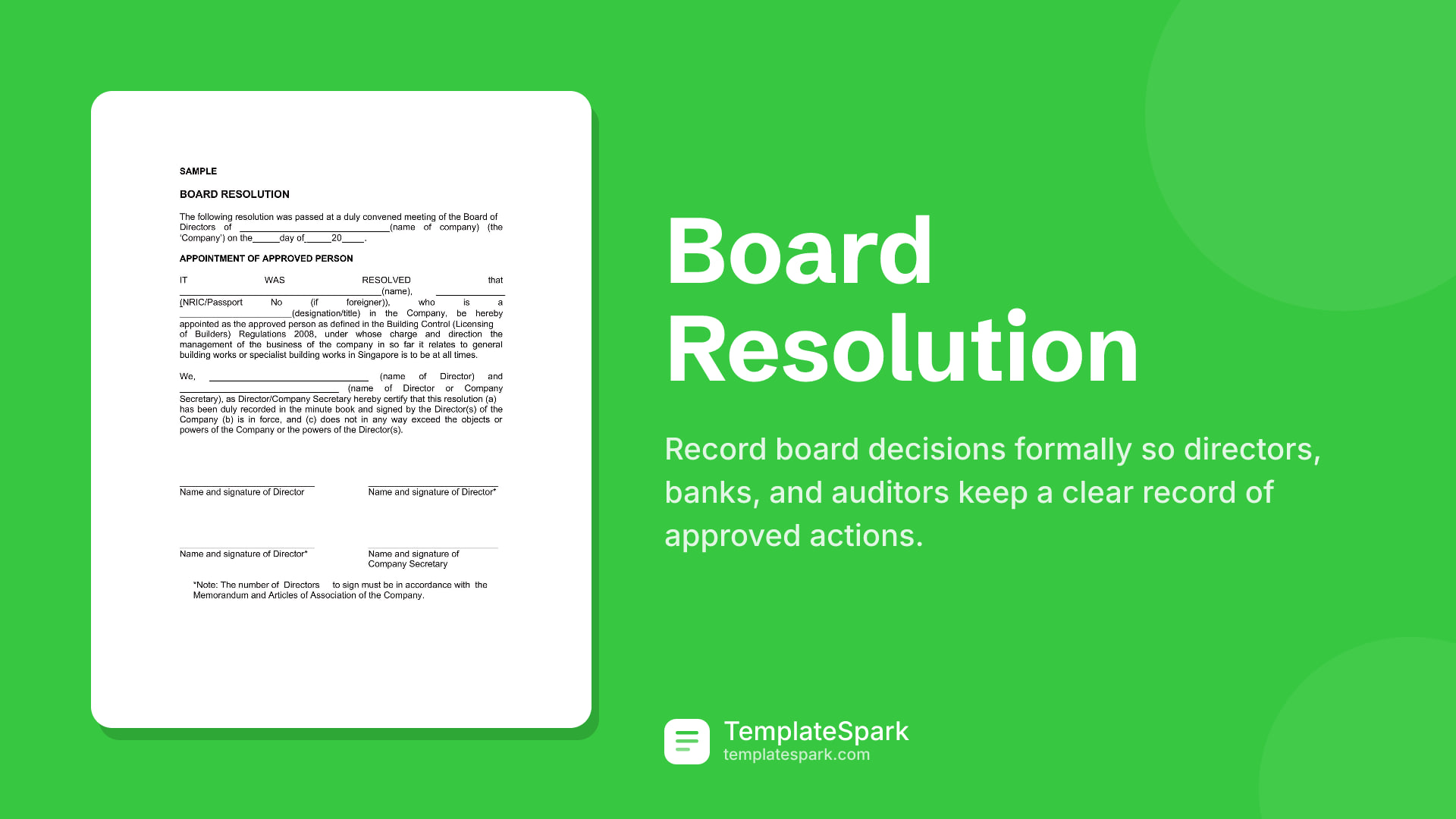 Board Resolution