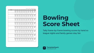 Bowling Score Sheet